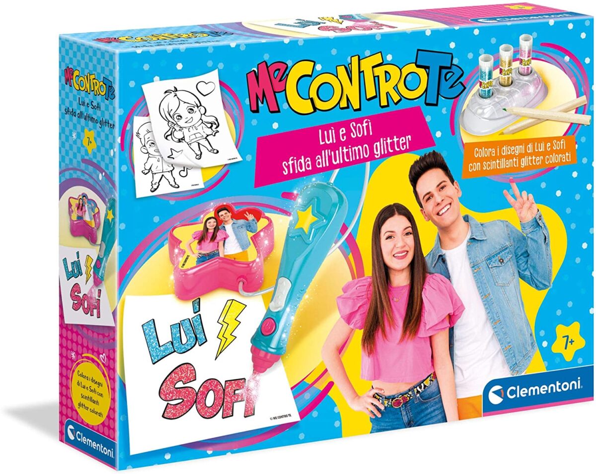  Clementoni- Me Contro Te-Luì E Sofì Sfida all’Ultimo Glitter Gioco Creativo