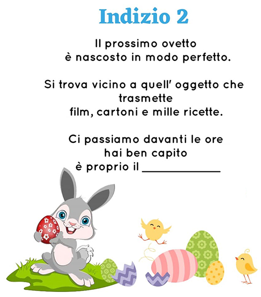 Caccia alle uova di Pasqua per bambini: gli indizi da stampare